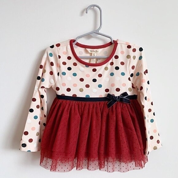 NWT Matilda Jane Ronnie Girls Polka Dot Party Top 2T 2 Years - Picture 1 of 8